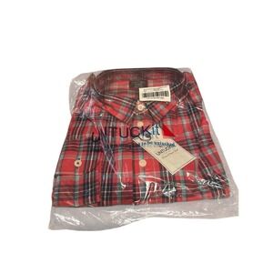 UNTUCKIT Santa Barbara Shirt Mens Regular Fit  Plaid Long Sleeve New XXL Tall